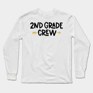 2nd Grade Crew Funny Kids Back to School Long Sleeve T-Shirt